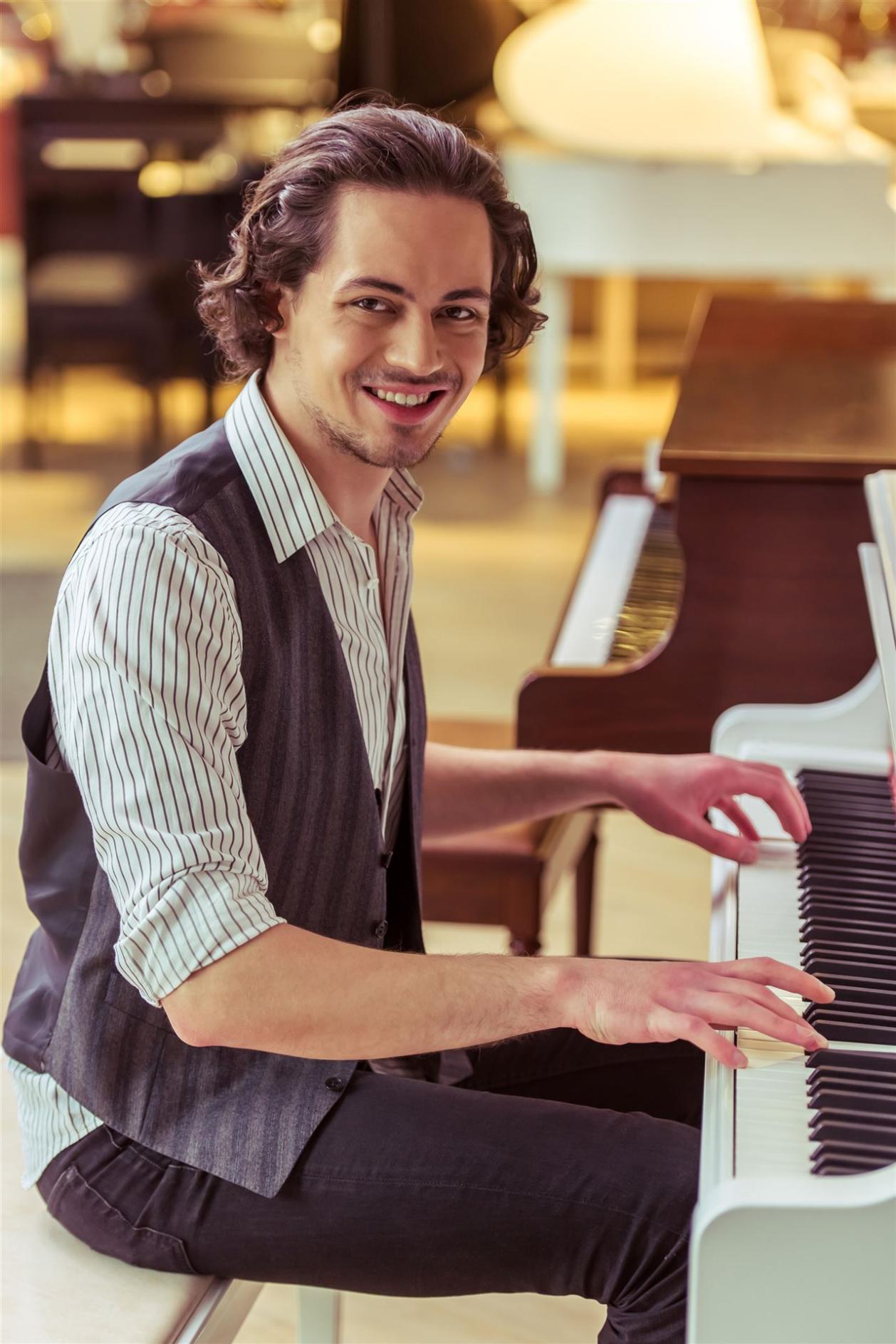Man playing piano