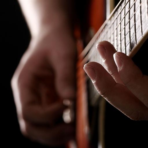 Musician playing guitar